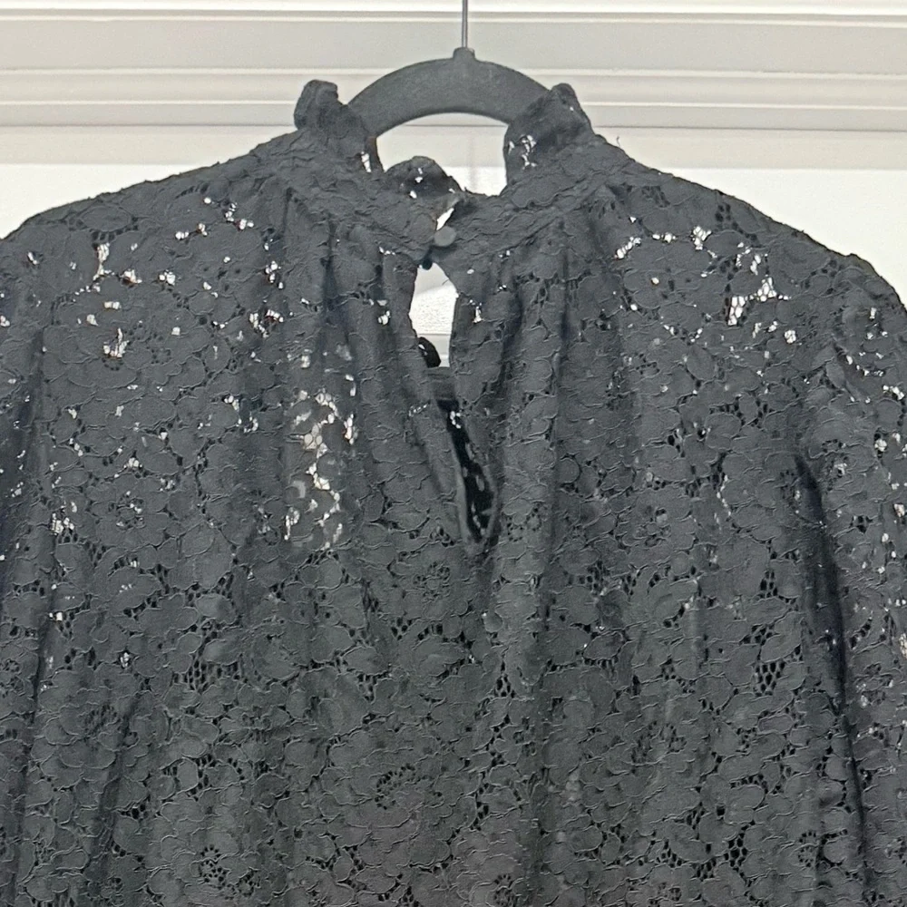 J. Crew Charcoal Lace Long Sleeve Dress - Picture 7 of 12